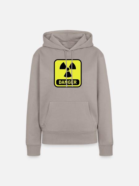 Danger Atom - Frauen Premium Bio Hoodie - Taupe
