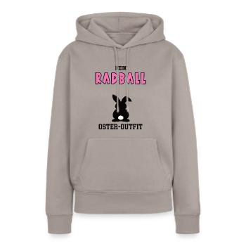 Radball Oster Outfit Ostergeschenk Radballerin - Frauen Premium Bio Hoodie - Taupe - Vorne - Julia (174cm)