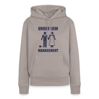 Sous une nouvelle direction - Sweat à capuche Premium bio Femme - taupe - Devant - Julia (174cm)