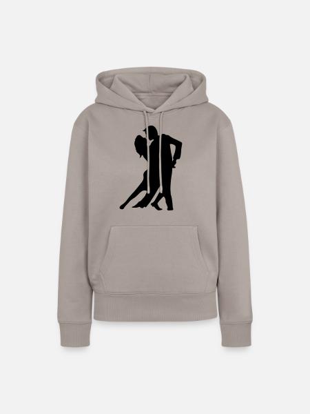 tanzpaar - Frauen Premium Bio Hoodie - Taupe