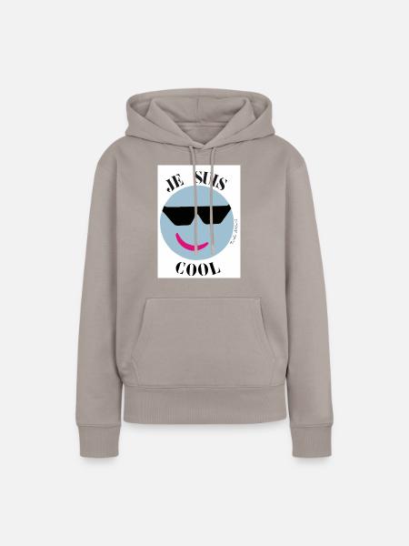 Ich bin Kühle - Frauen Premium Bio Hoodie - Taupe