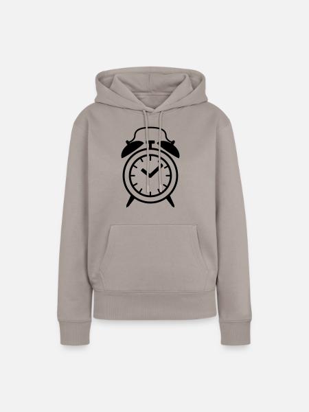 Wecker - Frauen Premium Bio Hoodie - Taupe