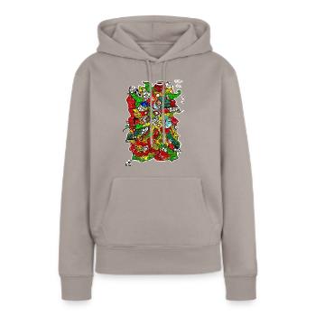 CrazyBrain - Women’s Premium Organic Hoodie - taupe - Front - Julia (174cm)