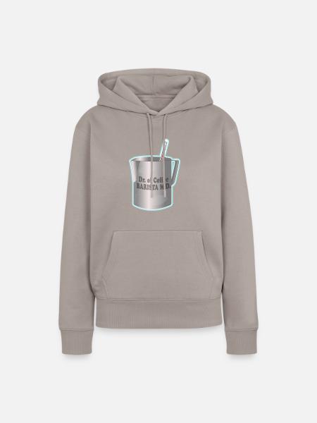 Barista beim Kaffeekochen - Frauen Premium Bio Hoodie - Taupe