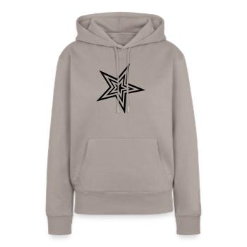 star - Sweat à capuche Premium bio Femme - taupe - Devant - Julia (174cm)