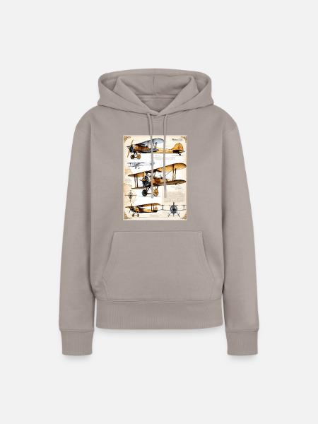 Flugzeug #1 - Frauen Premium Bio Hoodie - Taupe