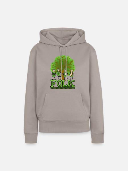 Irish Folk Band - Frauen Premium Bio Hoodie - Taupe