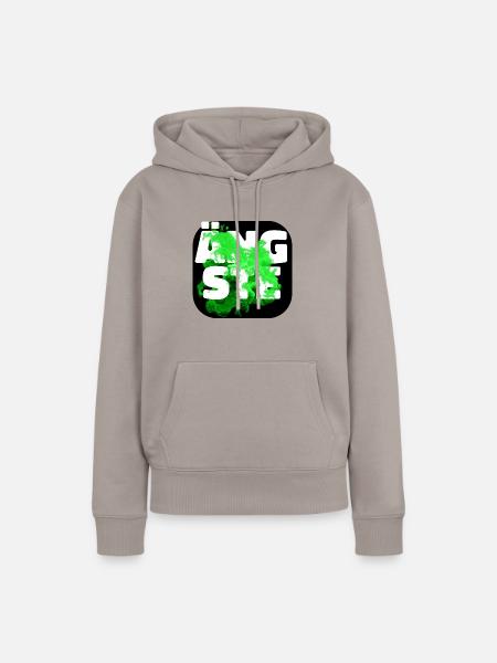 Ängste gruen - Frauen Premium Bio Hoodie - Taupe