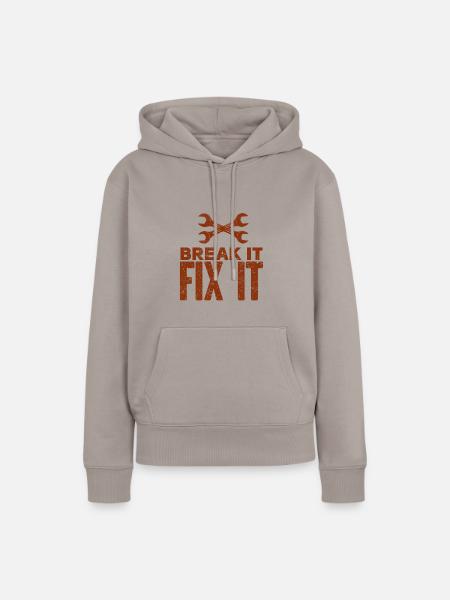Auto Oldtimer - Frauen Premium Bio Hoodie - Taupe