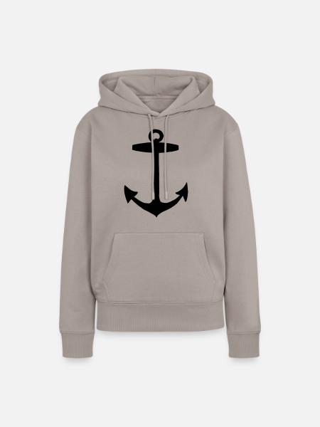 anchor - Frauen Premium Bio Hoodie - Taupe
