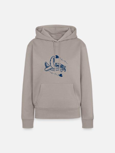 Schildkröte / Kriechtier - Reptilie - Frauen Premium Bio Hoodie - Taupe