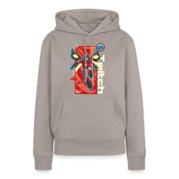 Transformers Earth Spark Charakter Terran Twitch - Frauen Premium Bio Hoodie - Taupe - Vorne - Julia (174cm)