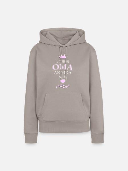 Oma Annika - Frauen Premium Bio Hoodie - Taupe