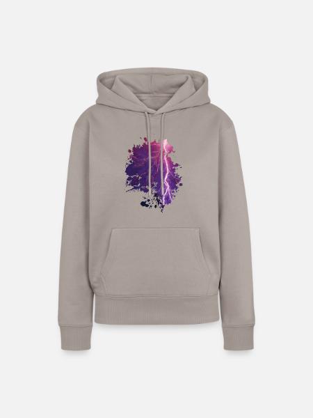 Lightning - Frauen Premium Bio Hoodie - Taupe