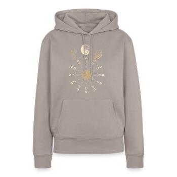 Horoskop Alchemie Magie Mystisch - Frauen Premium Bio Hoodie - Taupe - Vorne - Julia (174cm)