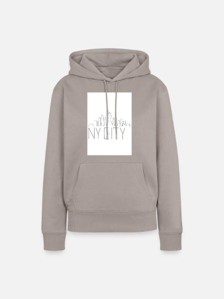 NY City - Frauen Premium Bio Hoodie - Taupe