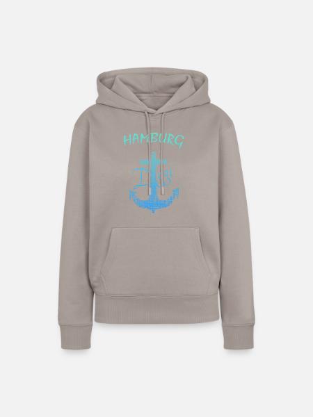 Hamburg - Frauen Premium Bio Hoodie - Taupe