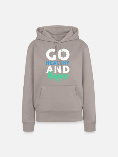 Go Healthy - Frauen Premium Bio Hoodie - Taupe