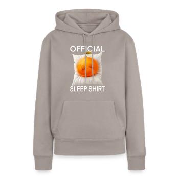 Orange - Frauen Premium Bio Hoodie - Taupe - Vorne - Julia (174cm)