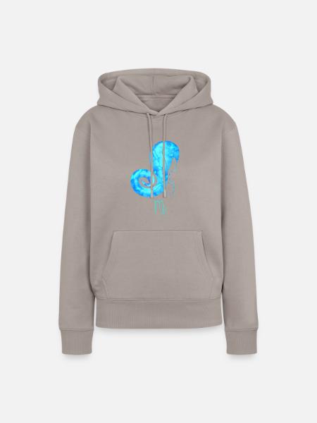 Jungfrau - Frauen Premium Bio Hoodie - Taupe