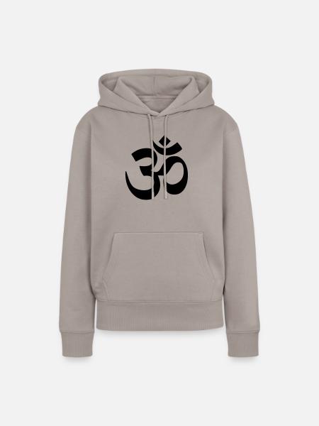 AUM OM Devanagari 1c - Frauen Premium Bio Hoodie - Taupe