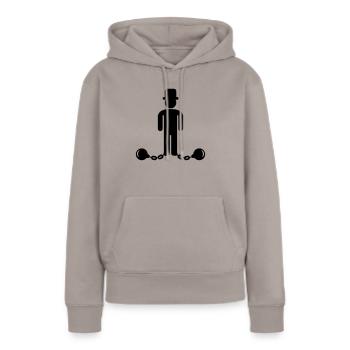 braeutigam - Frauen Premium Bio Hoodie - Taupe - Vorne - Julia (174cm)