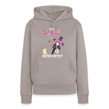 Motoball Oster Outfit Ostergeschenk Motoballerin - Frauen Premium Bio Hoodie - Taupe - Vorne - Julia (174cm)
