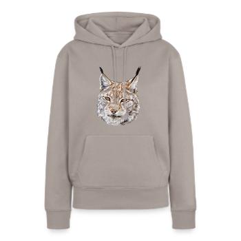 Chef de l’ELBE - Sweat à capuche Premium bio Femme - taupe - Devant - Julia (174cm)