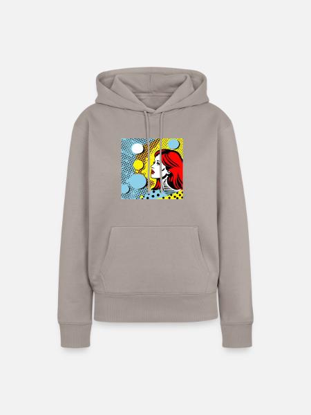 Dot Diva - Frauen Premium Bio Hoodie - Taupe