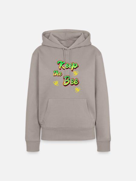 Behalte die Biene - Frauen Premium Bio Hoodie - Taupe