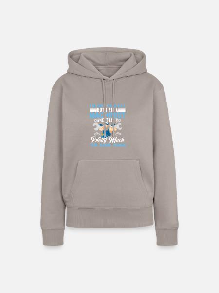 Funny Machinist Machine Operator - Frauen Premium Bio Hoodie - Taupe
