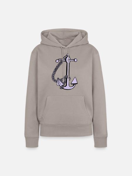 anchor - anker - Frauen Premium Bio Hoodie - Taupe
