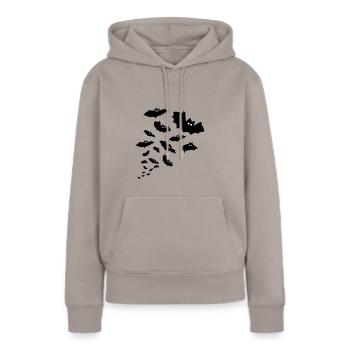 chauves-souris chauve-souris - Sweat à capuche Premium bio Femme - taupe - Devant - Julia (174cm)