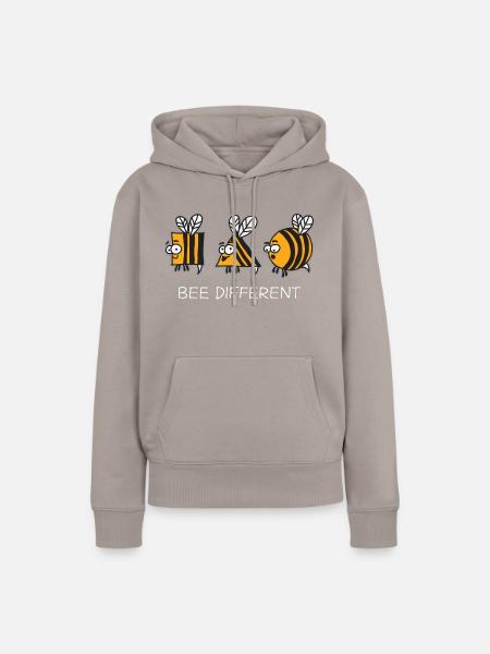 Bienen Seltsam Anders Unterscheidlich - Frauen Premium Bio Hoodie - Taupe