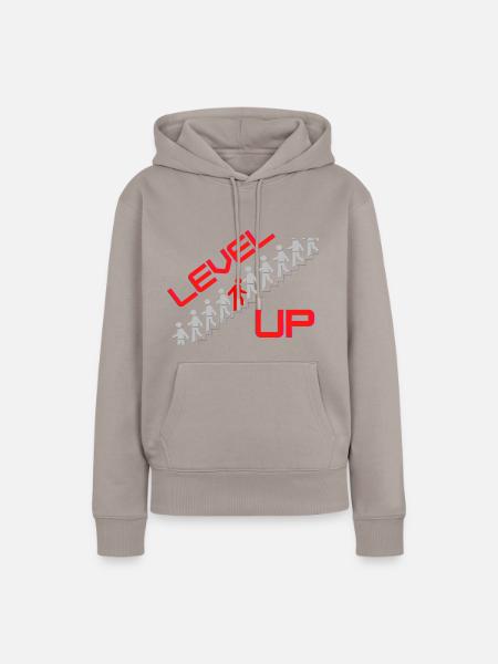 Level up - Frauen Premium Bio Hoodie - Taupe