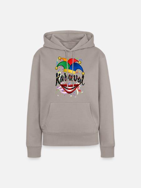 Karneval - Frauen Premium Bio Hoodie - Taupe