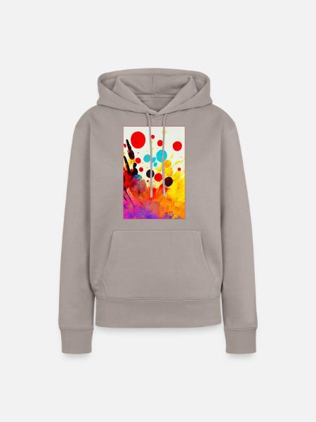 Abstract bright colour bold - Frauen Premium Bio Hoodie - Taupe