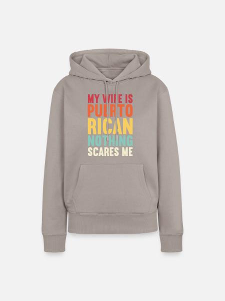 Puerto Rico - Frauen Premium Bio Hoodie - Taupe