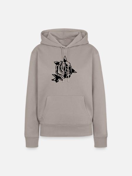 ROSE - Frauen Premium Bio Hoodie - Taupe
