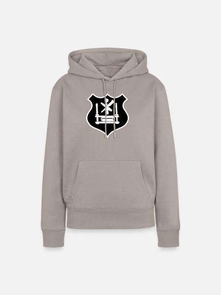 Zunftsymbol Buchdrucker - Frauen Premium Bio Hoodie - Taupe