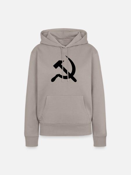 Hammer und Sichel - Frauen Premium Bio Hoodie - Taupe