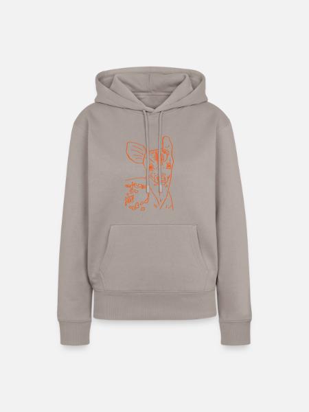 Reh Kitz - Frauen Premium Bio Hoodie - Taupe