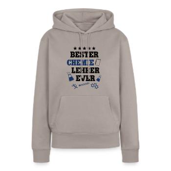 Bester Chemie Lehrer Schule Chemielehrer Professor - Frauen Premium Bio Hoodie - Taupe - Vorne - Julia (174cm)