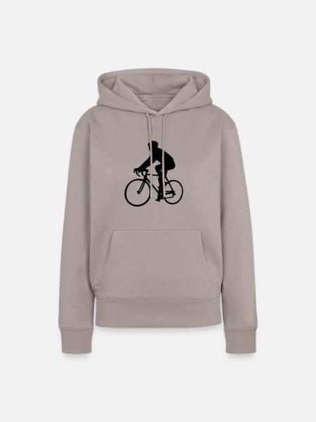 Rennrad - Frauen Premium Bio Hoodie - Taupe