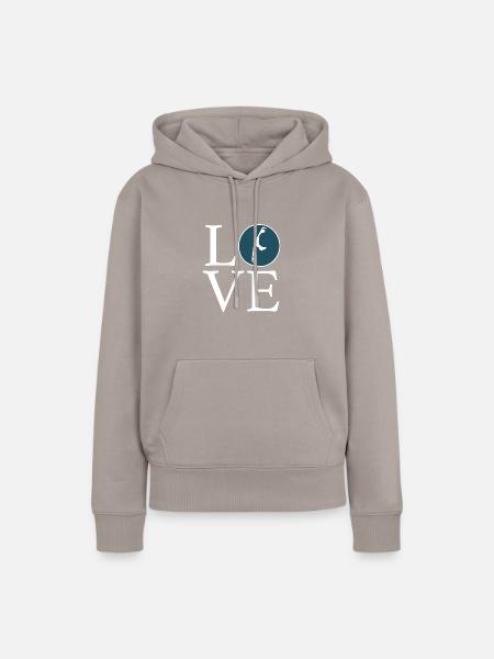 LOVE sylt - Frauen Premium Bio Hoodie - Taupe