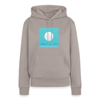 Coole Sonne & Berge - Frauen Premium Bio Hoodie - Taupe - Vorne - Julia (174cm)