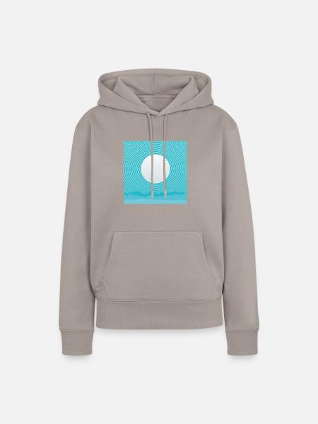 Coole Sonne & Berge - Frauen Premium Bio Hoodie - Taupe