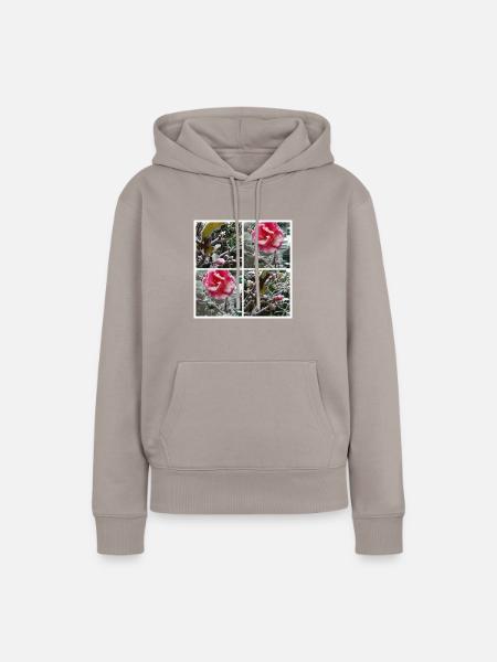 20171202 213512 COLLAGE - Frauen Premium Bio Hoodie - Taupe