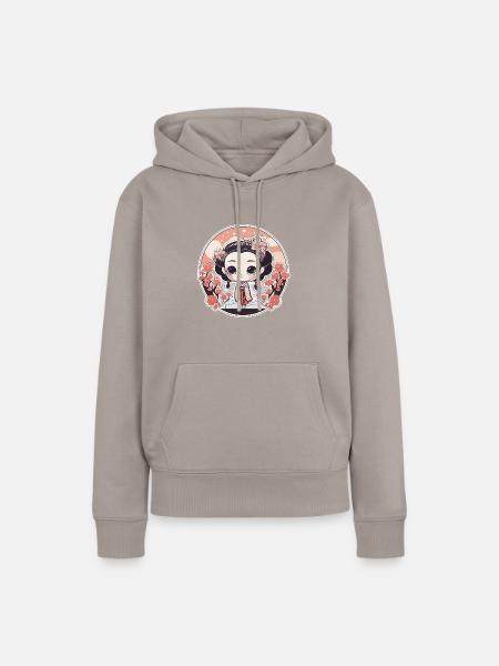 Geisha - Frauen Premium Bio Hoodie - Taupe