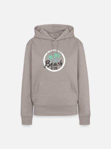 Omiya Long Beach - Frauen Premium Bio Hoodie - Taupe